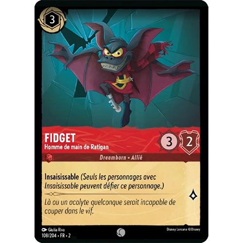 Image de la carte Lorcana : Fidget 108/204 Homme de main de Ratigan