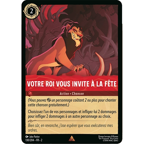 Image de la carte Lorcana : Votre Roi Vous Invite À La Fête 130/204