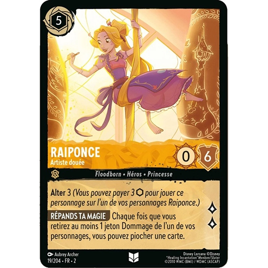 Image de la carte Lorcana : Raiponce 19/204 Artiste douée