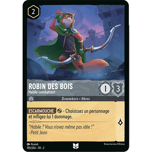 Image de la carte Lorcana : Robin des Bois 193/204 Habile combattant