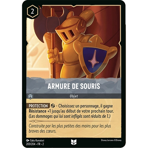 Image de la carte Lorcana : Armure de Souris 203/204