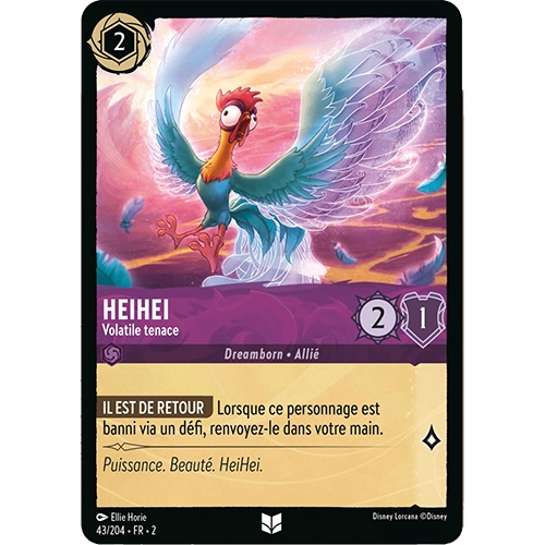 Image de la carte Lorcana : Heihei 43/204 Volatile tenace