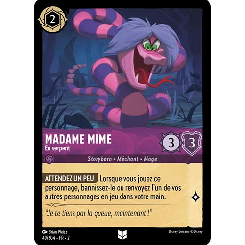 Image de la carte Lorcana : Madame Mime 49/204 En serpent