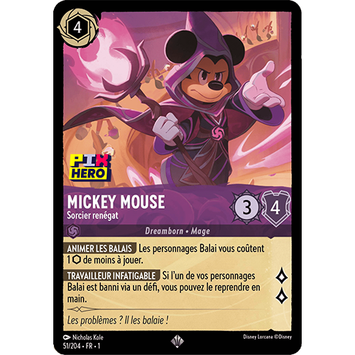 Mickey Mouse 51/204 Sorcier renégat