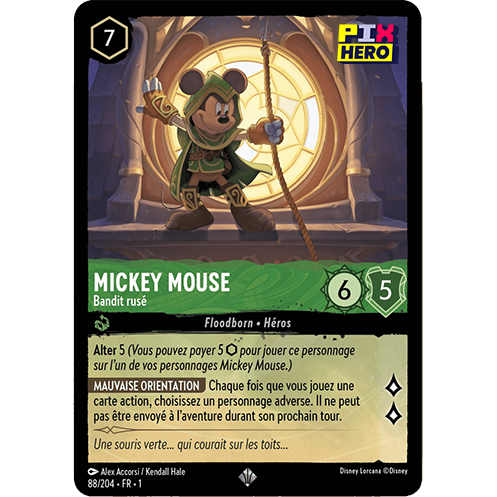 Image de la carte Lorcana : Mickey Mouse 88/204 Bandit rusé