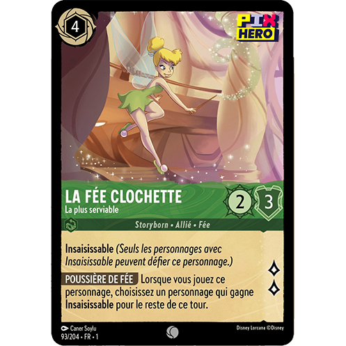 Image de la carte Lorcana : La Fée Clochette 93/204 La plus serviable